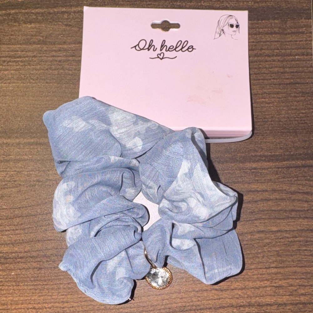 Blue Hair Scrunchie